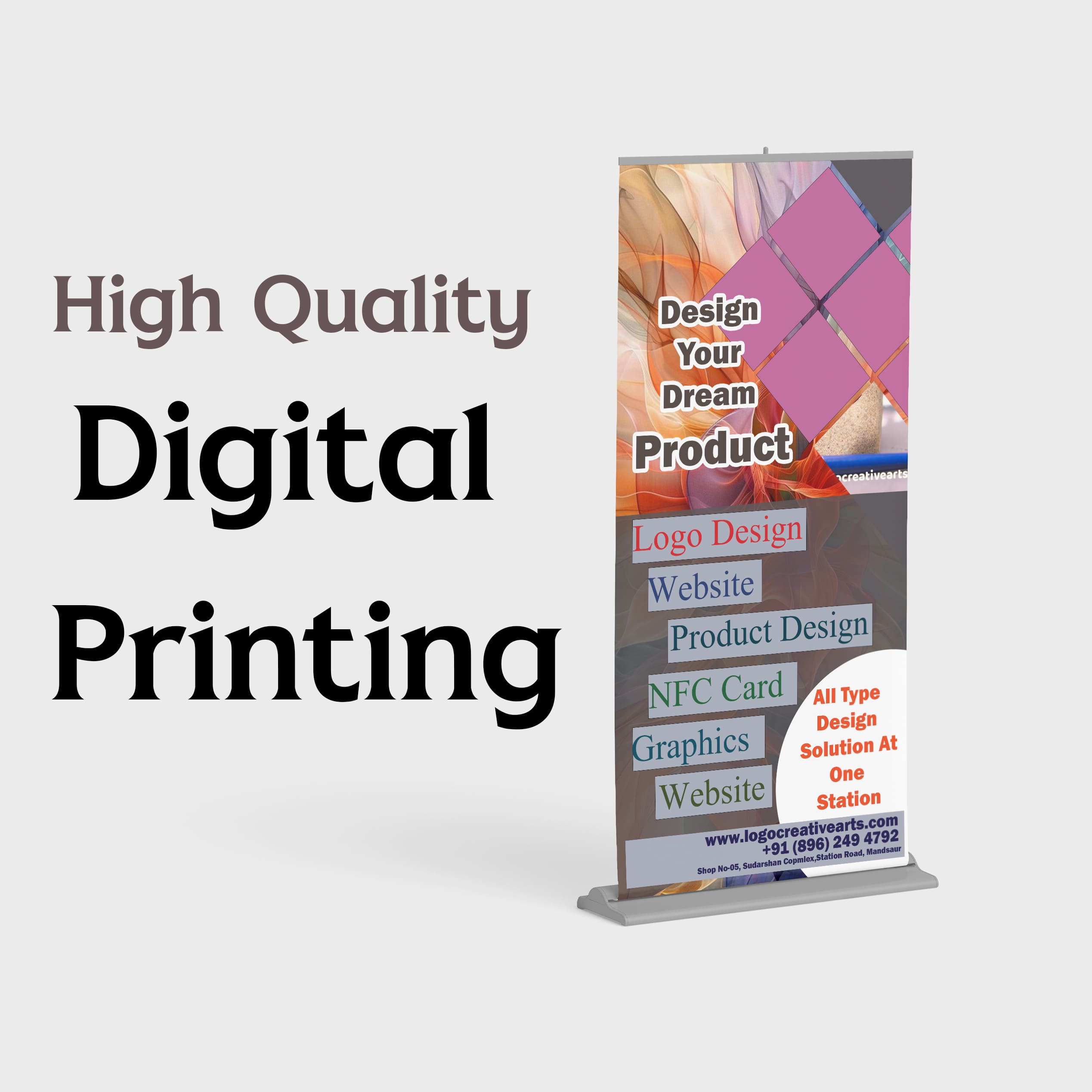 Digital Mockup and Animated Preview of Flex Print